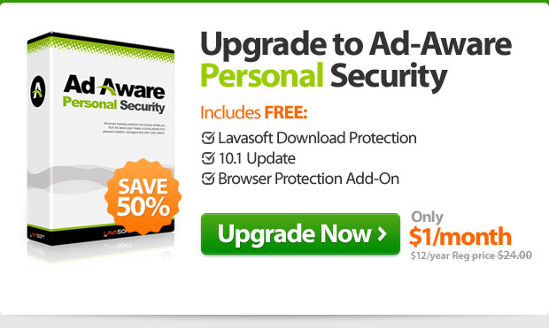 Upgrade to Ad-Aware Personal Security